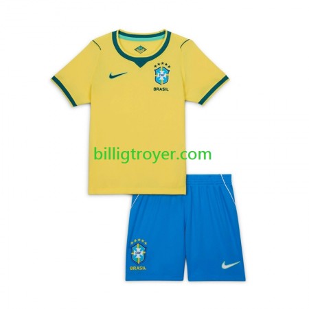 Billige Fotballdrakter Brasil World Cup 2026 Barn Hjemmedraktsett Kortermet